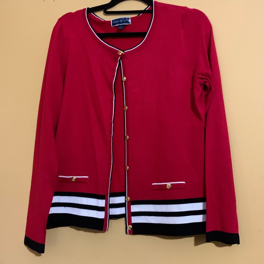 Karen Scott red sweater
